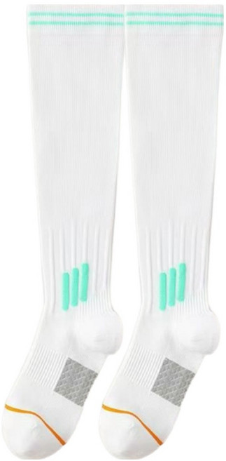 미브 통기성이 좋은 종아리 압박 스포츠 양말, 화이트, 1개