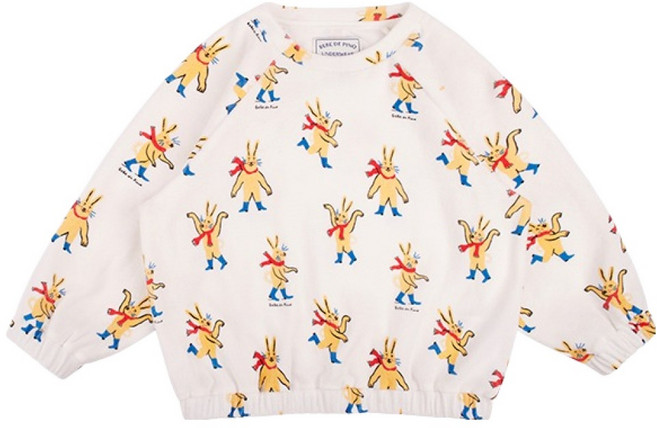 베베드피노언더웨어 아동용 래빗 테리 맨투맨 티셔츠 BU33MR302