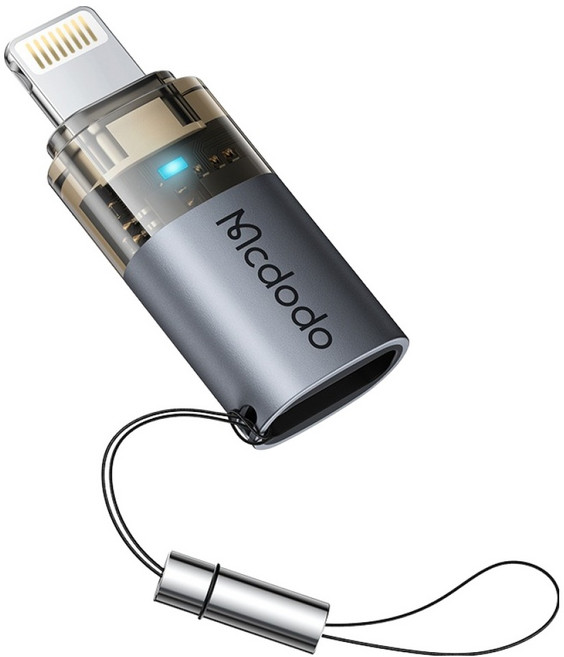 맥도도 USB C타입-8핀 TR 프로 미니 젠더 OT-7630, 1개, 블랙, 29.2mm