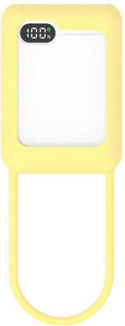 리큐엠 1만용량 미니 보조배터리 전용 핸디형 야광 실리콘 케이스 Ver 3 QP1000C, GLOW YELLOW, 1개