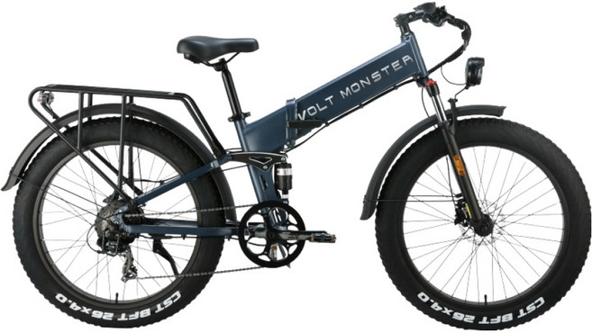 볼트몬스터 48V 500W 20Ah 전기자전거 VT700 FB26P 고객직접설치, 몬스터 네이비, 알루미늄