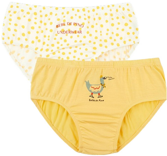 베베드피노언더웨어 아동용 덕 텐셀 삼각팬티 2종 세트 BU43UB314