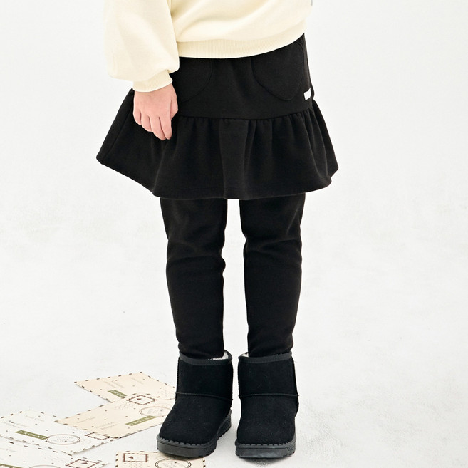 젤리스푼 큐티하트 밍크기모 스커트 레깅스