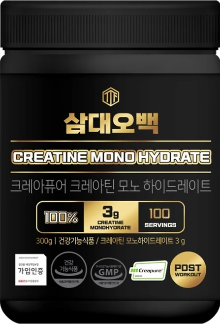 삼대오백 크레아퓨어 크레아틴 모노 하이드레이트, 300g, 1개 - 쿠팡