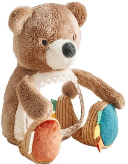 itzy ritzy 寶寶感統安全鏡 奶油小熊, 棕色, 1個