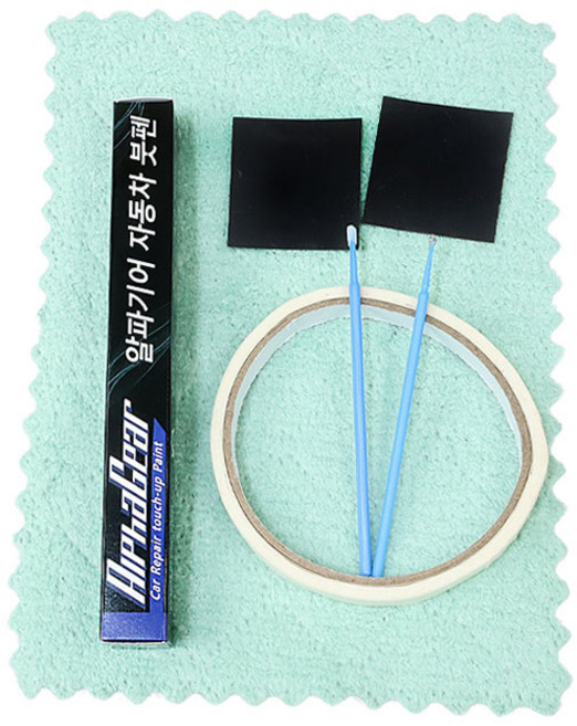 알파기어 자동차 휠 복원 페인트 붓펜, 무광블랙, 1개