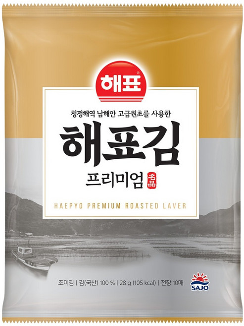 해표 김 프리미엄 전장, 1개, 28g