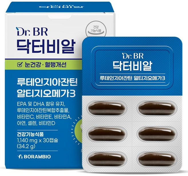 닥터비알 루테인지아잔틴 알티지 오메가3 34.2g, 1개, 30정