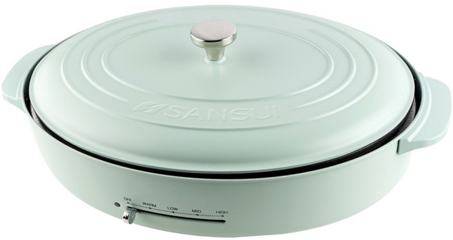 SANSUI 山水 多功能電烤盤 標配組 冰綠, SEBW-Q699