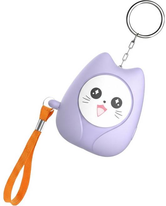 馬特洪峰 防身用貓咪迷你警報器 紫色, 1個