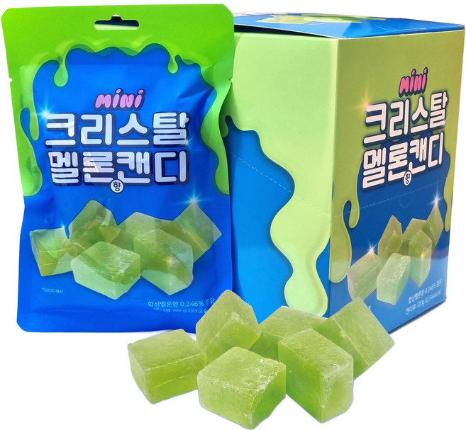 미니 크리스탈 멜론캔디, 12개, 60g