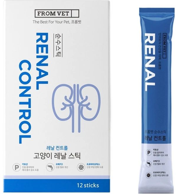 프롬벳 고양이 레날 컨트롤 12p, 12회분, 신장, 1개 - 쿠팡