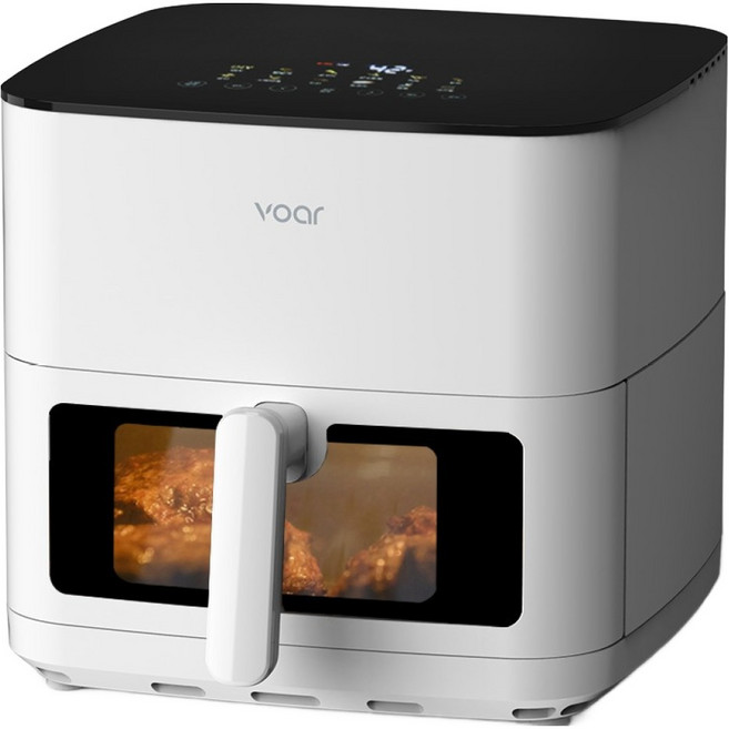 보아르 듀얼 히팅 에어프라이어8L 대용량 상하열선 투명 도어 바스켓 그릴 오븐, VAFR-004WH, 화이트