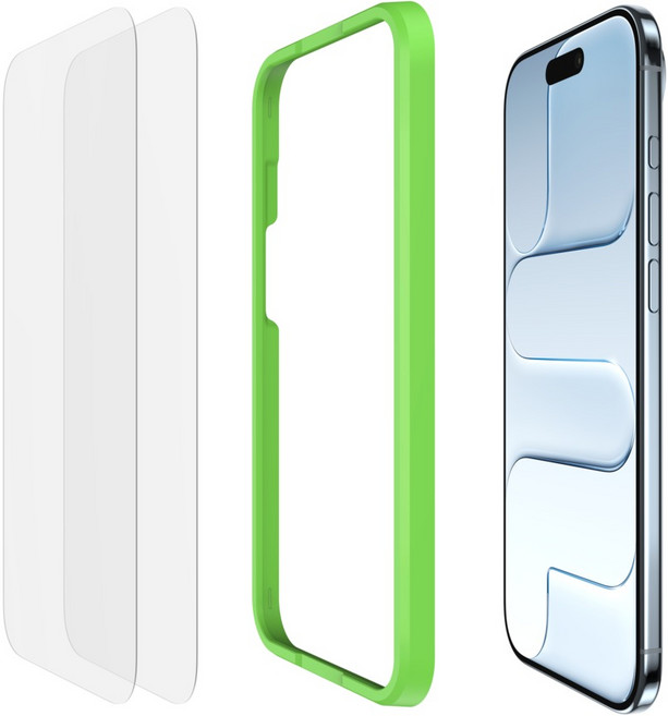 벨킨 인비지 글라스 저반사 AR 강화유리 휴대폰 액정보호필름 2p 세트, 1세트