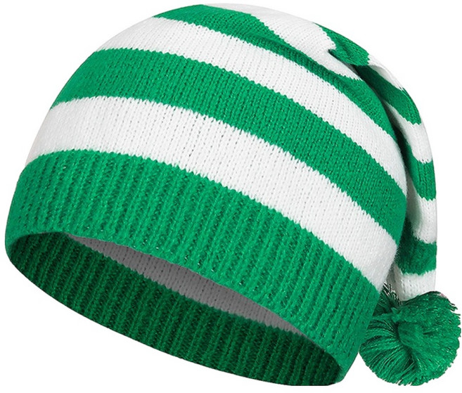 아티렐 그린 줄무늬 방울 니트 스포츠 모자, TYPE02, 1개