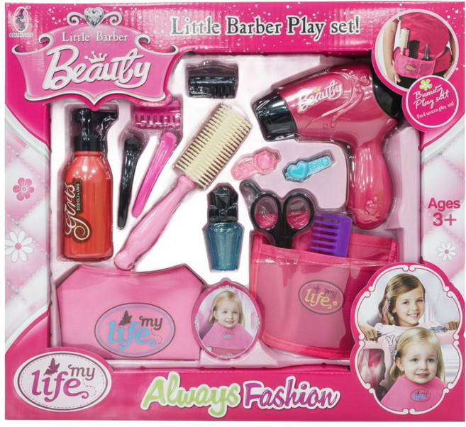 PLAYFUL TOYS 頑玩具 女孩理髮組 14PCS, 粉色, 1套