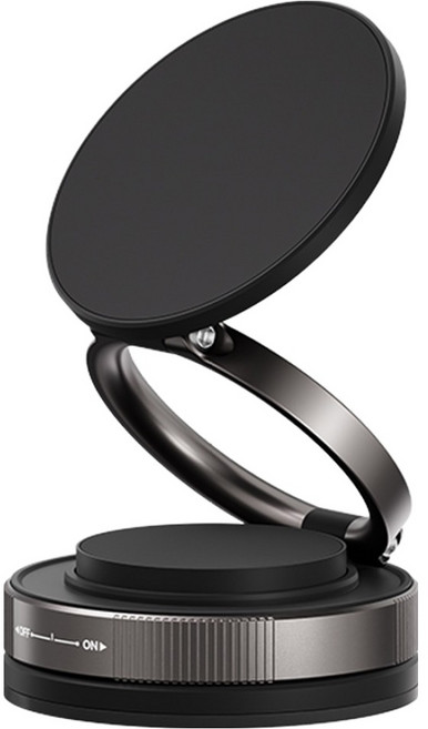 뉴클 파워락 360도 맥세이프 접이식 진공흡착 거치대, 블랙, 1개