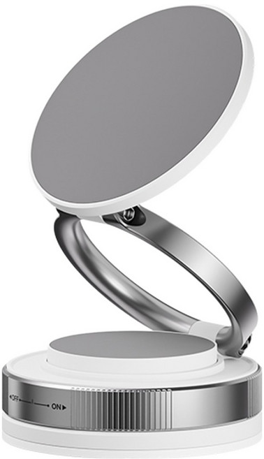 NUCLE Power Lock 360度 MagSafe 折疊式真空吸附支架, 白色, 1個