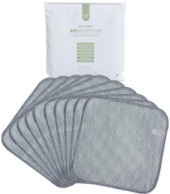 아임 올클린 만능 2겹 은사수세미, 1개, 10개입