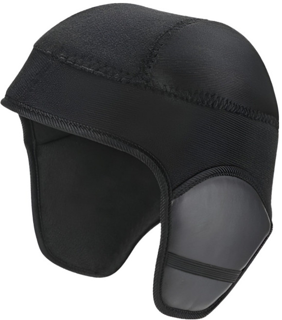 써머스픽 방한 헬멧속 쪽모자 턱끈고정형, 블랙, 1개
