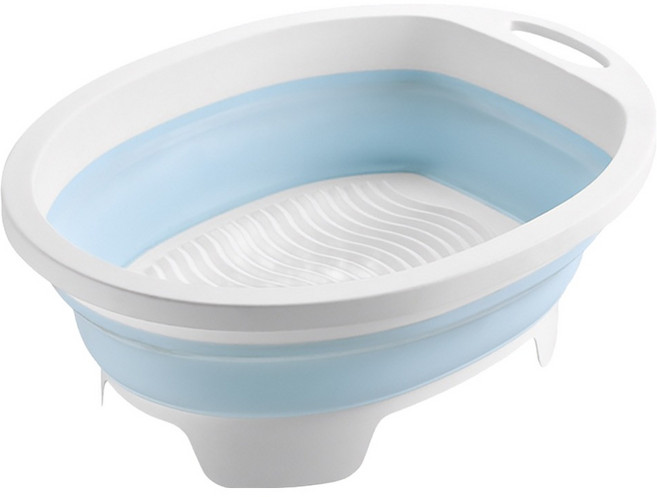 피닛앤피킷 2in1 접이식 대야 빨래판, 스카이, 1개