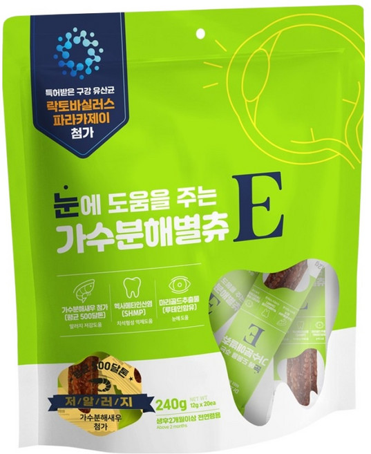 닥터케어누트 강아지 가수분해 별츄 덴탈껌, 1개, 240g, 눈에 도움