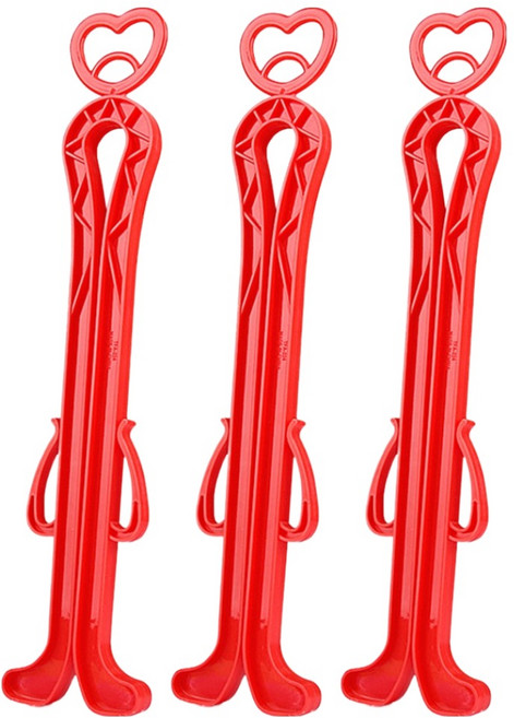 해피굿즈 주름방지 심플 부츠키퍼 34.6cm, 레드, 3개