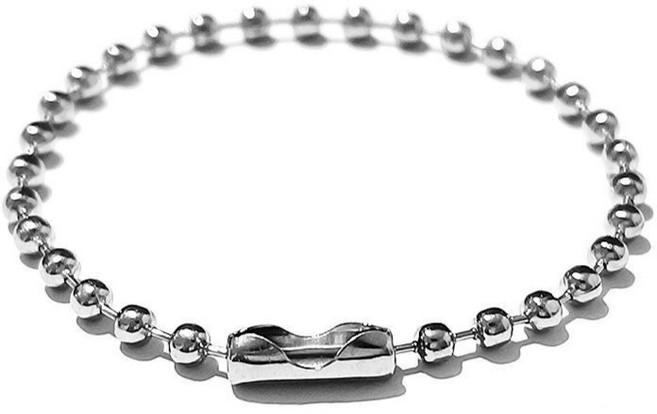 밝은리빙 볼체인 군번줄 200p 세트, 실버, 1세트