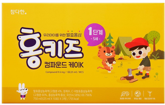홍키즈 컴파운드 케이 1단계 홍삼음료 30p, 750ml, 1개