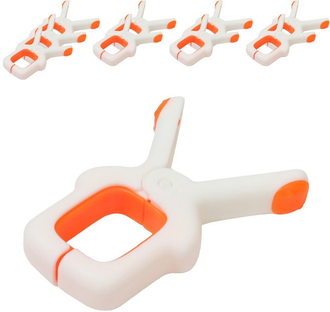 다용도 대형 빨래 집게, 코랄화이트, 10개