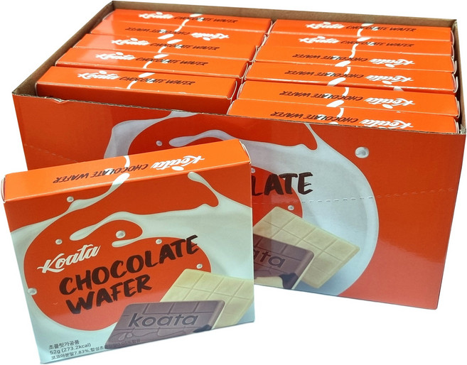 Koata 巧克力威化餅, 12個, 52g