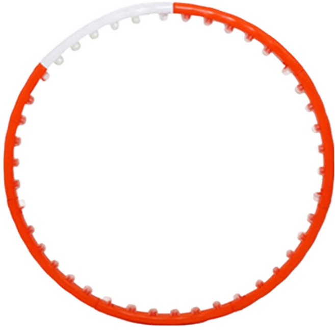 나리아 웨이스트 뷰티라인 후프, 1kg, 오렌지 + 화이트, 1개