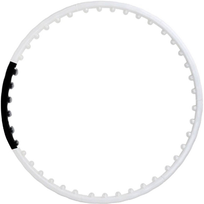 나리아오피스 웨이스트 뷰티라인 훌라후프, 1kg, 화이트 + 블랙, 1개