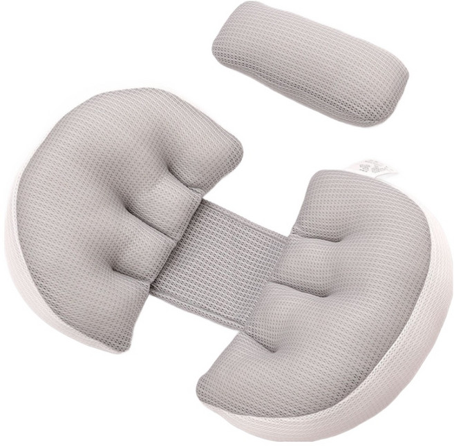 담다원 임산부 U자형 바디필로우 베개, 그레이