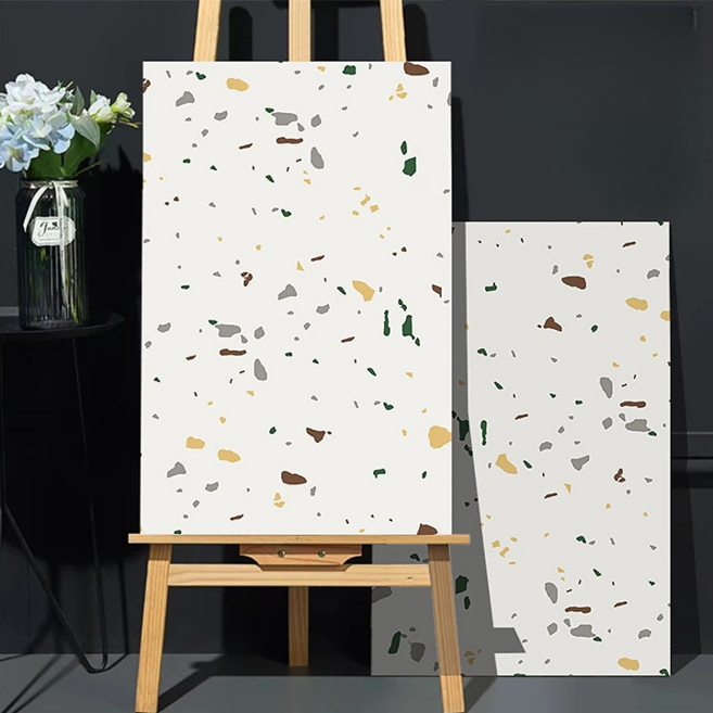 Hwigyeongil 耐磨地板自黏大理石紋地板貼, 自然多色水磨石