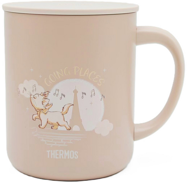 THERMOS 膳魔師 瑪麗貓系列 真空保溫馬克杯 JDG-450MR-LBR 450ml, 褐色, 1個