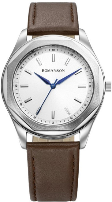 ROMANSON 男士用 Romance 八角形皮革手錶 RWTLMM5BF009WHWH0 + 購物袋