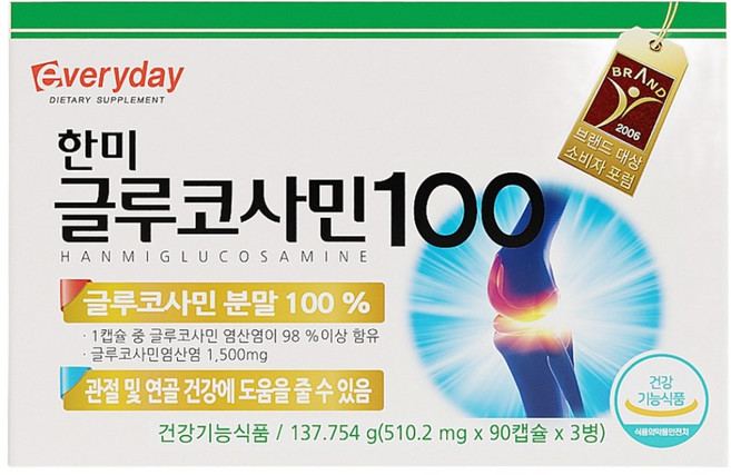 한미양행 한미 글루코사민 100 137.754g x 3p, 270정, 1개