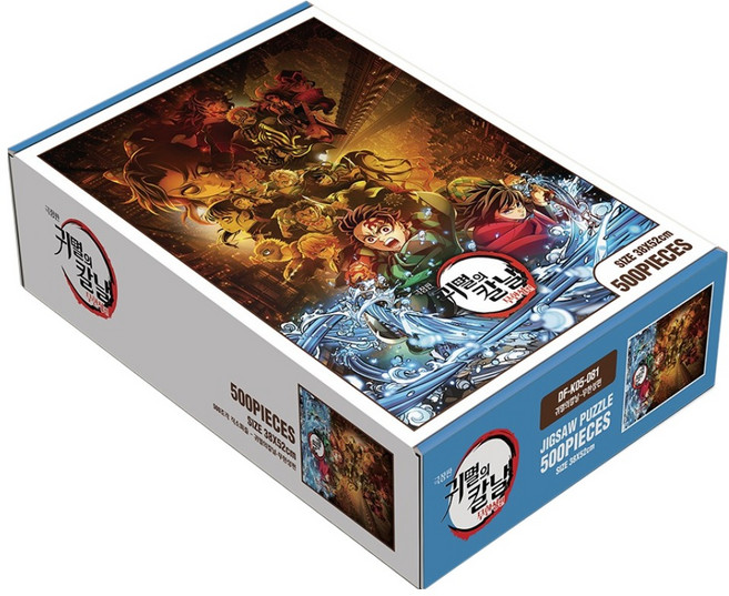 귀멸의칼날 무한성편 직소퍼즐 DF-K05-081, 혼합색상, 500피스, 1개