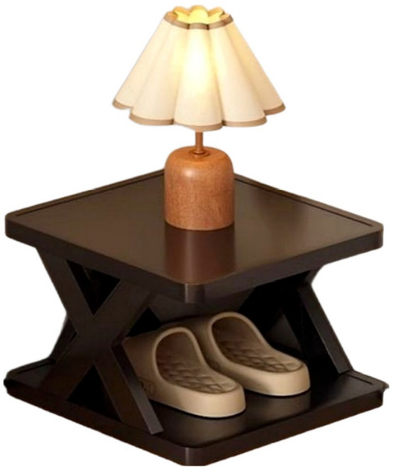 넥솔라 현관 신발 정리대 2단, 블랙, 1개