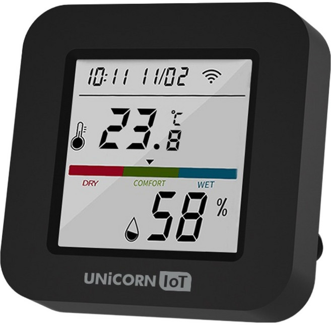 유니콘IOT 냉난방 에어컨 제어통합 WIFI방식 스마트 LCD온습도센서 만능IR리모컨, TS-HR11, 1개