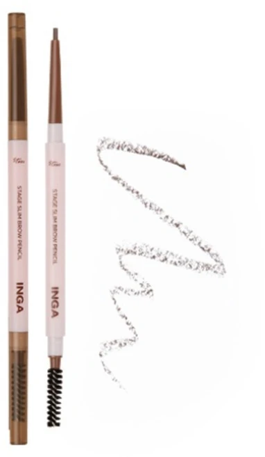 잉가 스테이지 1mm 슬림 브로우 펜슬 0.03g, 01 다크 브라운, 1개 - 쿠팡