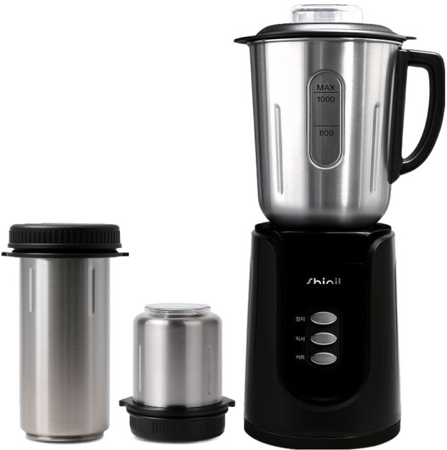 신일 SUS304 티타늄 코팅 칼날 스텐 멀티 믹서기 블랙, SMX-C770WK