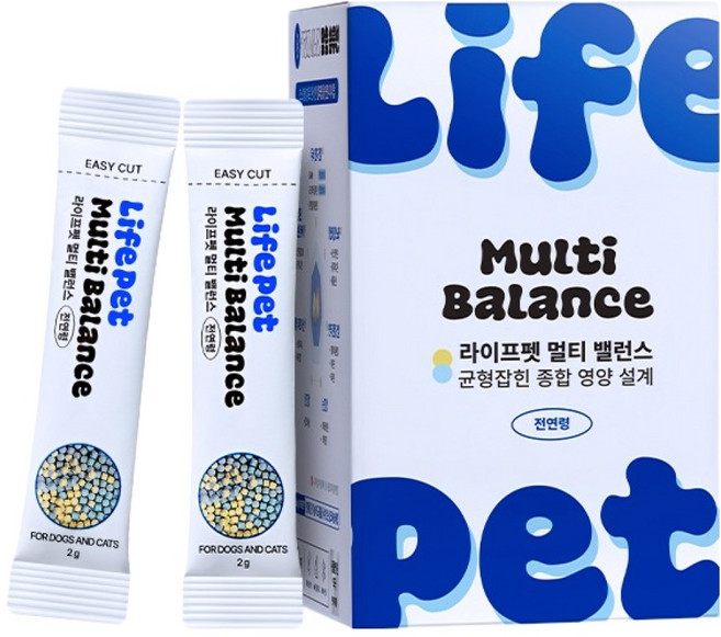 라이프펫 반려동물 멀티밸런스 전연령 비타민 유산균 30p, 1개, 종합영양제, 30회분