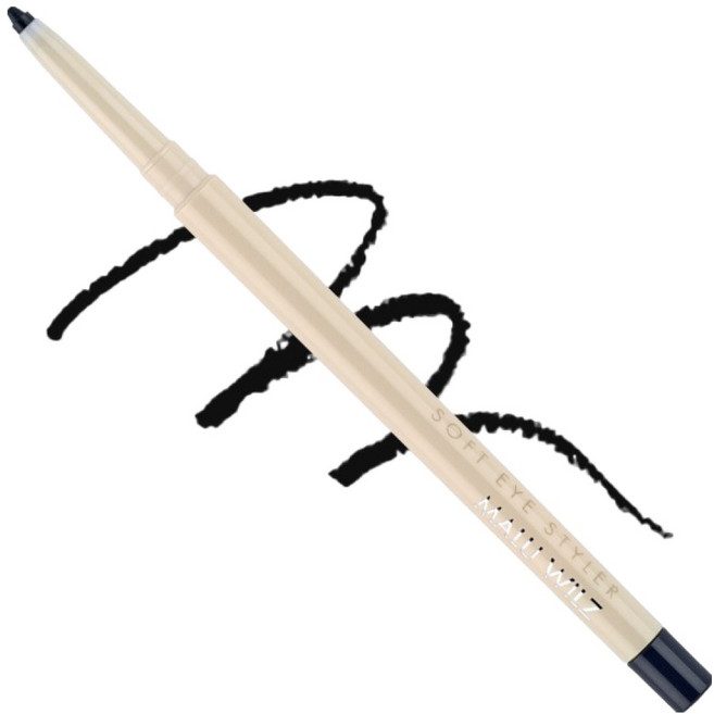 MALU WILZ 柔軟眼妝塑型眼線筆 0.35g, 02 Raven Black, 1個