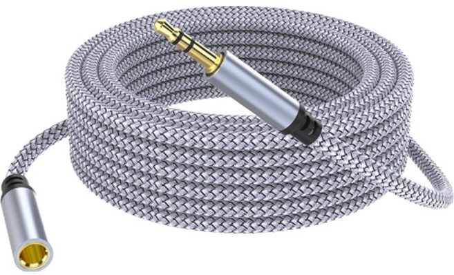 리브리카 오디오 연장선 3.5mm 연결 케이블 2m, 그레이, 1개