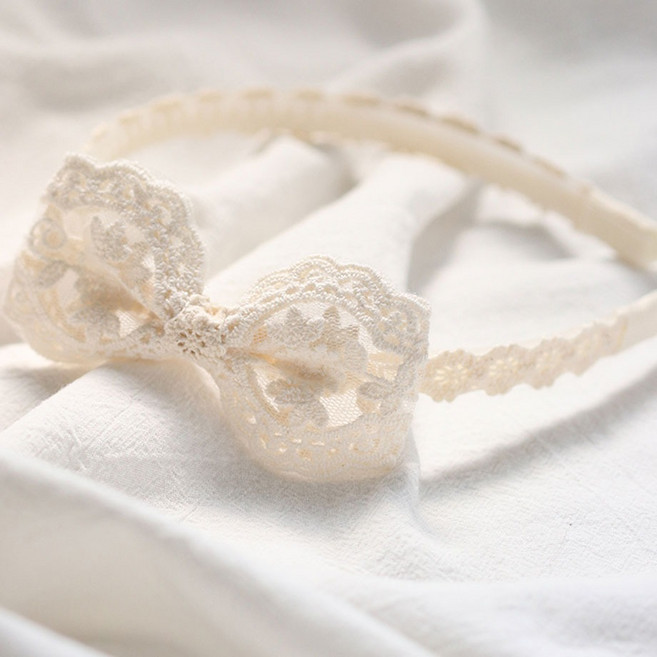 아기코끼리 아동용 리본 레이스 머리띠