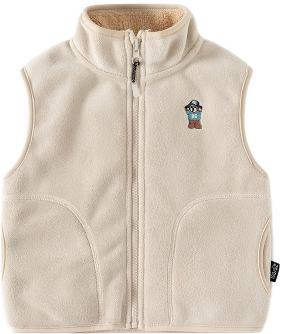 Uvely 兒童款 Surea 羊羔毛 刷毛 抓絨 保暖 泰迪絨背心