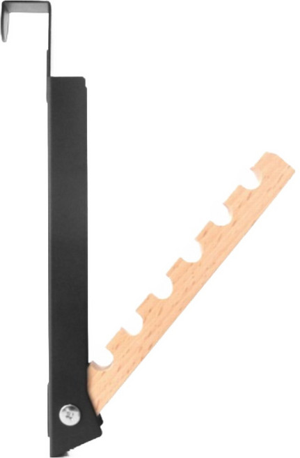 빈티코너 휴대용 접이식 도어행거 훅 건조대, 블랙, 1개