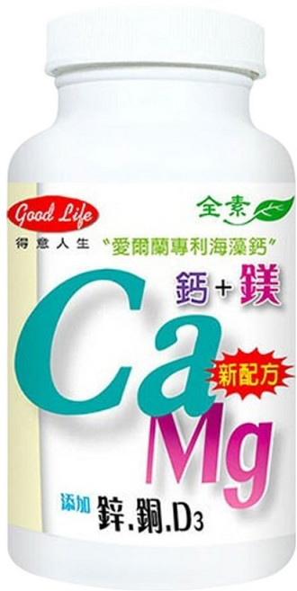 good Life 得意人生 愛爾蘭專利海藻鈣 + D3 + 鎂, 100顆, 1罐
